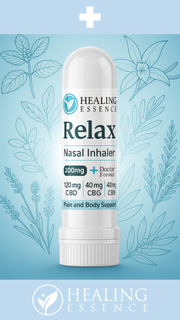 Relax Nasal Inhaler – 200mg – Peppermint, Vanilla, Lavender, Eucalyptus, Tea Tree – 2ml
