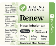 Renew Nasal Inhaler – 200mg – Sweet Orange, Ginger, Rosemary, Spearmint, Sweet Basil – 2ml