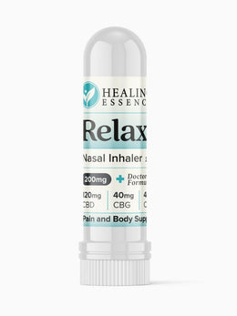 Relax Nasal Inhaler – 200mg – Peppermint, Vanilla, Lavender, Eucalyptus, Tea Tree – 2ml